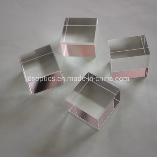 Broadband Optical Glass/Fused Silica 19.8mm Beamsplitter Dielectric Cube Prism for Customized (RoHS approved)